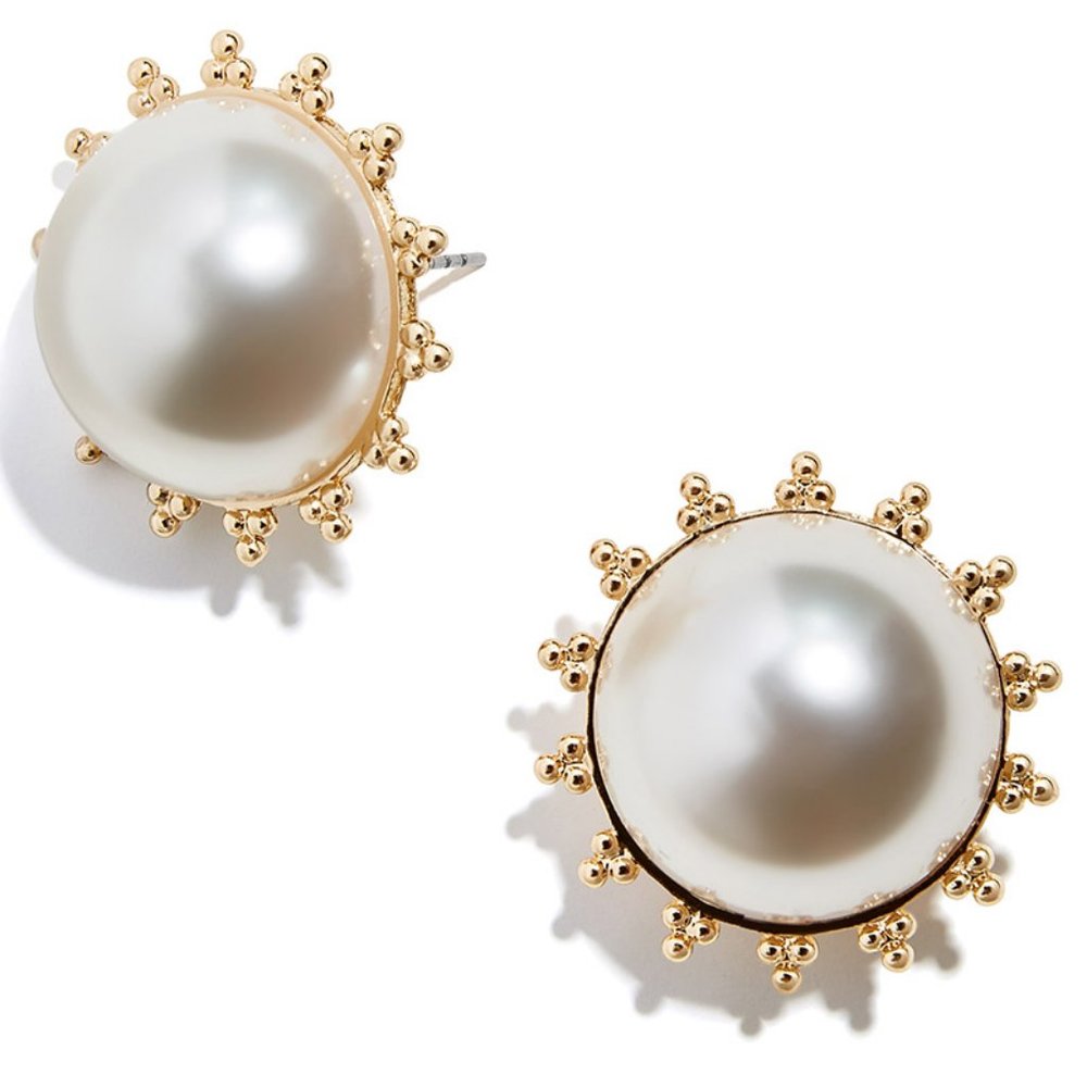 Baublebar Dee Pearl Button Stud Earrings